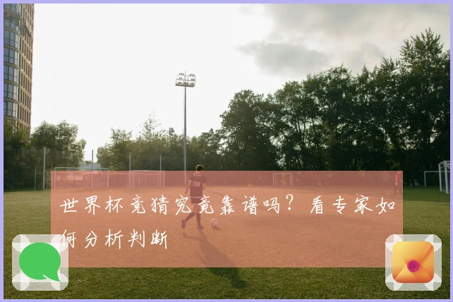 世界杯竞猜究竟靠谱吗？看专家如何分析判断